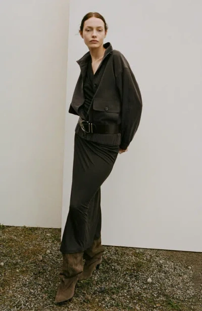 Mango Oversize Jacket In Brown