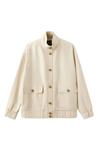 Mango Oversize Jacket In Animal Print