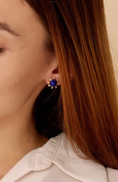 Syna Cosmic Sun Studs In Gold