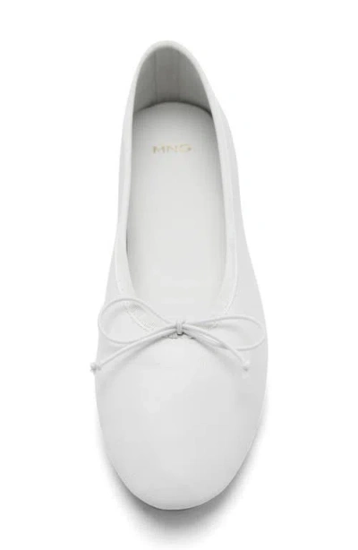 Mango Ballet Flat In White