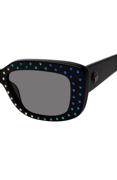 Kurt Geiger London 52mm Rectangular Sunglasses In Black