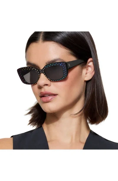 Kurt Geiger London 52mm Rectangular Sunglasses In Black