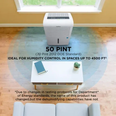 Ivation 4,500 Sq Ft Dehumidifier With Pump, Large Capacity Compressor Includes Programmable Humidity In White