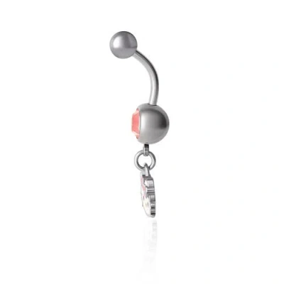 Hello Kitty Crystal Belly Button Ring In Multi