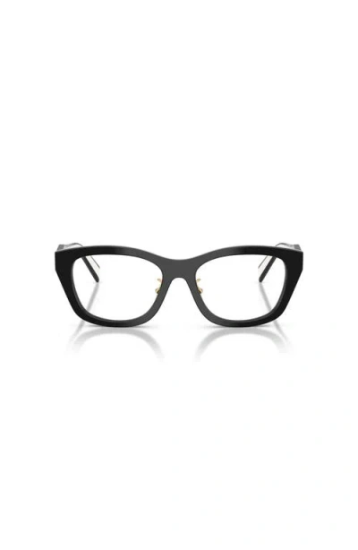 Prada 53mm Irregular Optical Glasses In Black