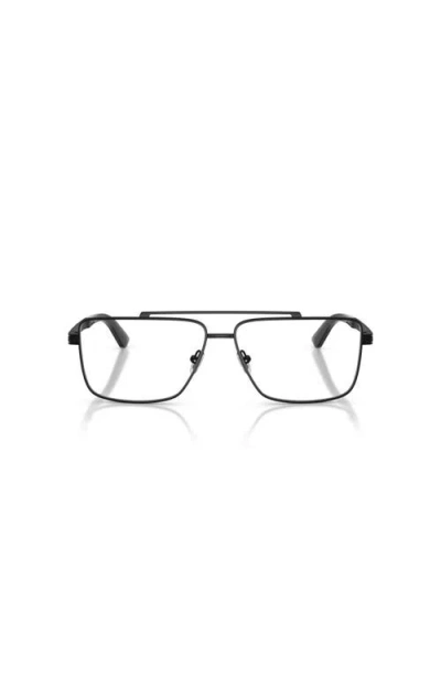 Versace 58mm Rectangle Optical Glasses In Black