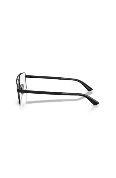 Versace 58mm Rectangle Optical Glasses In Black