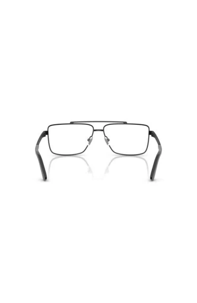 Versace 58mm Rectangle Optical Glasses In Black