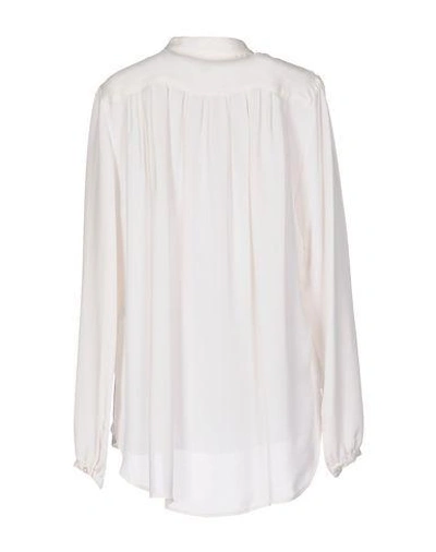 Shop Michael Michael Kors Silk Shirts & Blouses In White