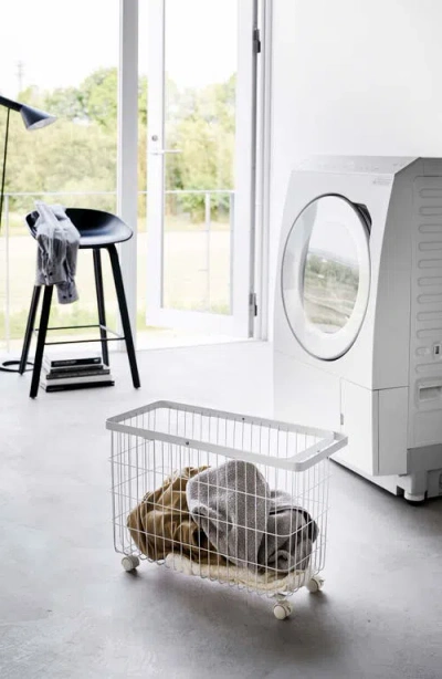 Yamazaki Rolling Laundry Basket In Multi