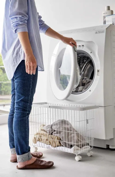 Yamazaki Rolling Laundry Basket In Multi
