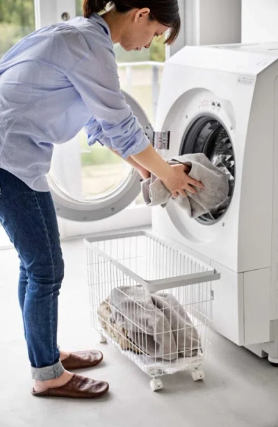 Yamazaki Rolling Laundry Basket In Multi