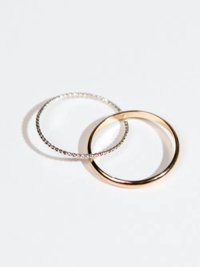 Able Nicki Double Ring In Gold
