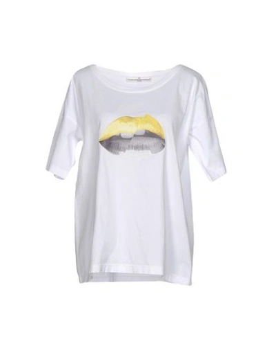 Shop Golden Goose T-shirt In White