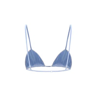 Dolce & Gabbana Blue Polyamide Bra In Blue