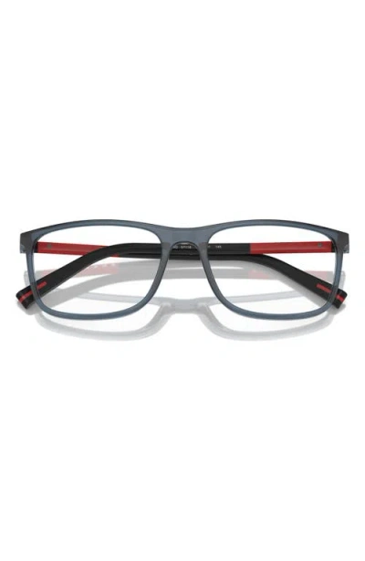 Prada Linea Rossa 57mm Rectangular Optical Glasses In Multi