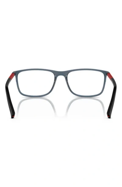 Prada Linea Rossa 57mm Rectangular Optical Glasses In Multi