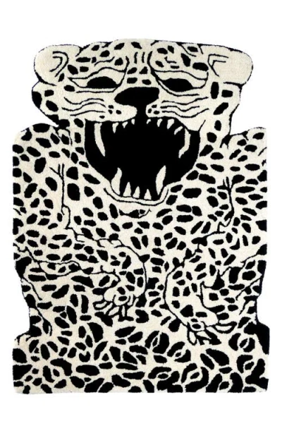 Eo Play Leopard Wool Rug In Black