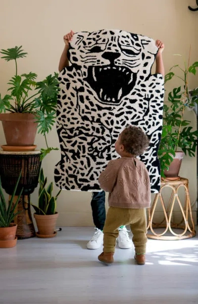Eo Play Leopard Wool Rug In Black