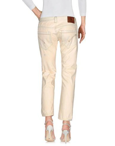 Shop Dondup Woman Jeans Cream Size 28 Cotton In White