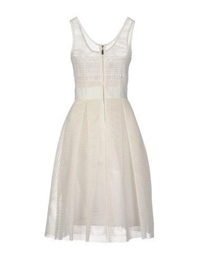 Shop Pinko Knee-length Dress In White