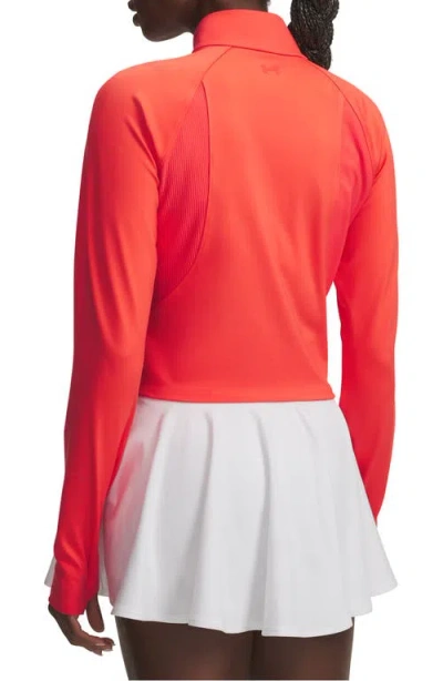 Under Armour Merdian Half Zip Pullover In Orange