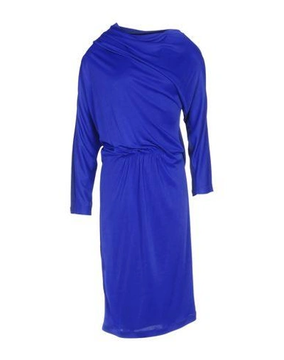 Shop Emanuel Ungaro Knee-length Dresses In Dark Blue
