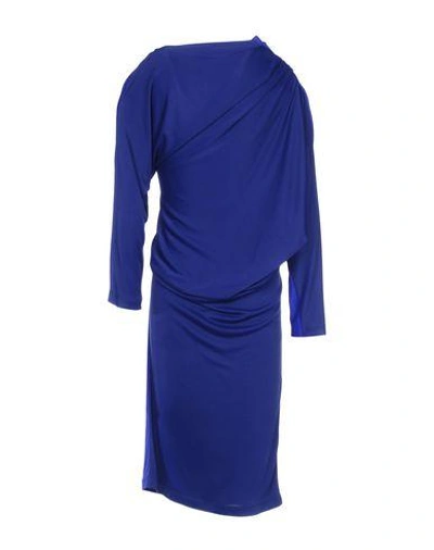 Shop Emanuel Ungaro Knee-length Dresses In Dark Blue