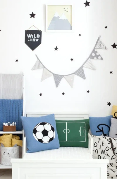 Rian Tricot Gol Soccer Rectangular Throw Pillow In Blue