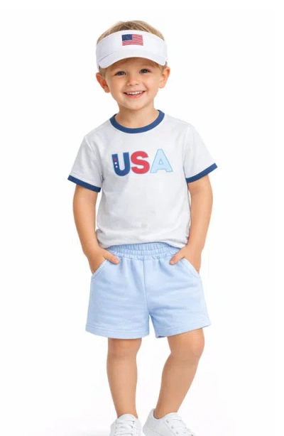 Bits & Bows American Flag Visor In White