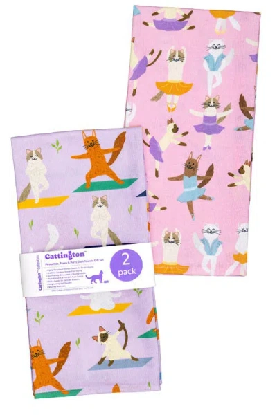 Cattington Cat Kitchen Towels In Multi