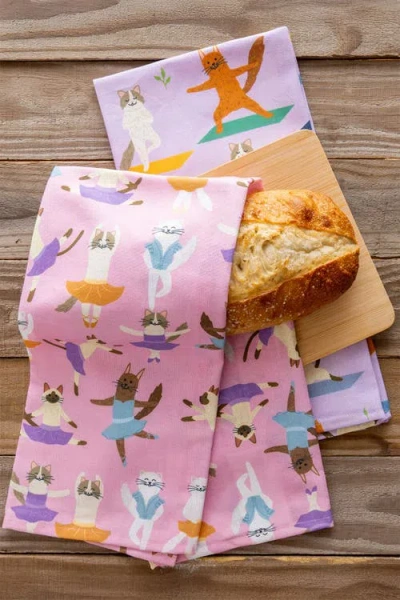 Cattington Cat Kitchen Towels In Multi