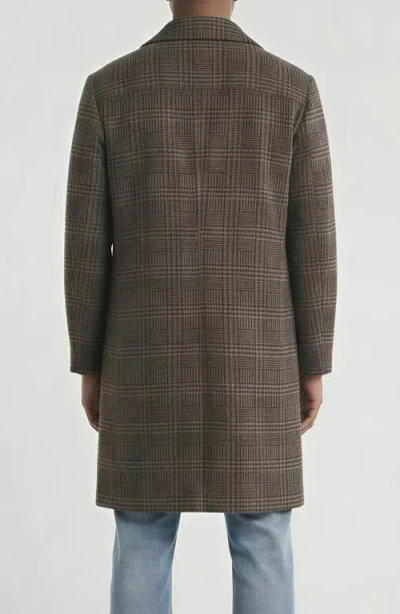Bagatelle Houndstooth Topcoat In Brown