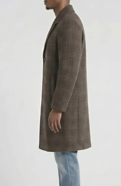 Bagatelle Houndstooth Topcoat In Brown