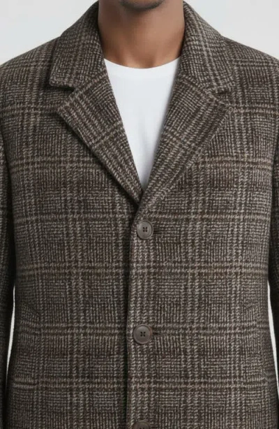 Bagatelle Houndstooth Topcoat In Brown