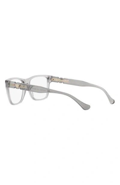 Versace 57mm Rectangular Optical Glasses In Gray