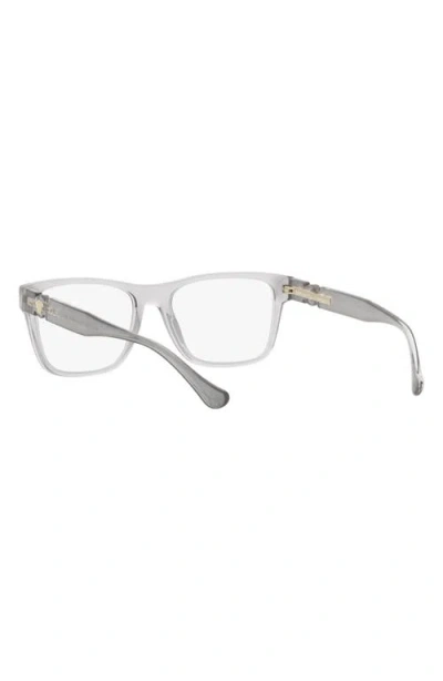 Versace 57mm Rectangular Optical Glasses In Gray