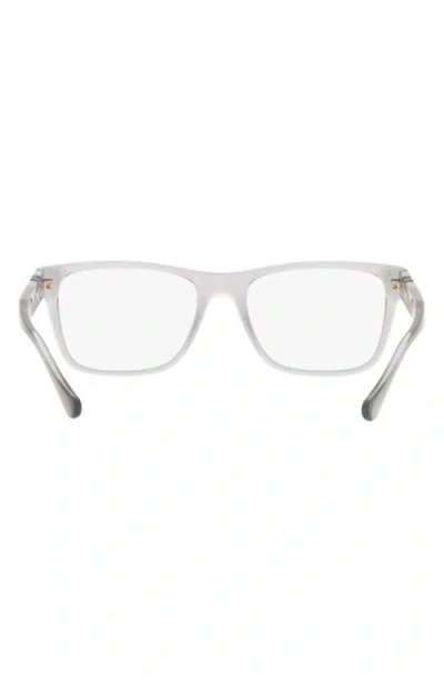 Versace 57mm Rectangular Optical Glasses In Gray