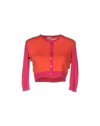 Shop Pinko Cardigan In Coral