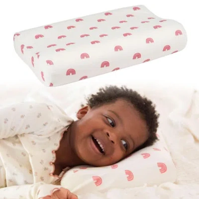 Tiny Twinkle Ergonomic Memory Foam Pillow With Fitted Pattern Pillowcase In Multi