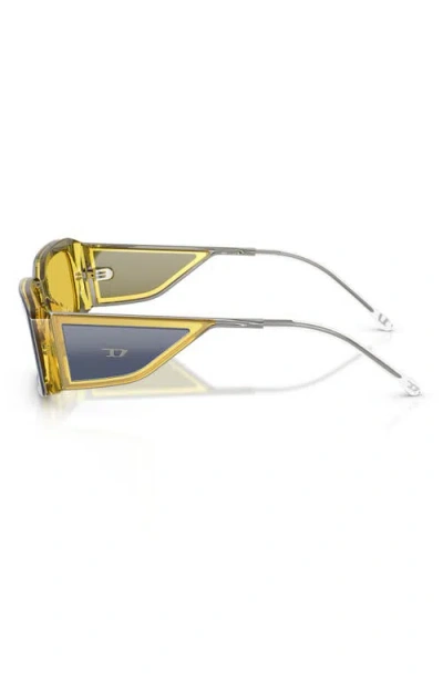 Diesel ® 53mm Rectangular Sunglasses In Gray