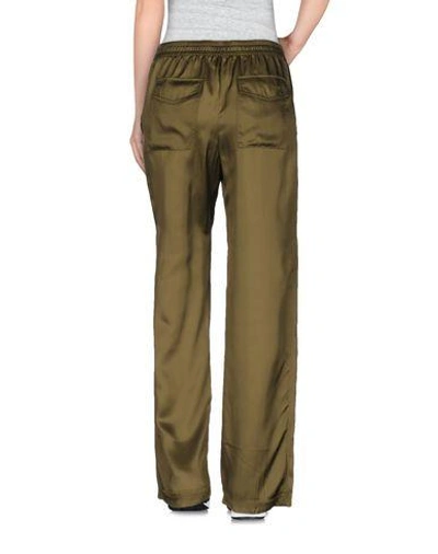 Shop Alexander Wang T Casual Pants In Military Green