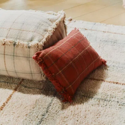 Lorena Canals Handloom Cushion In Red