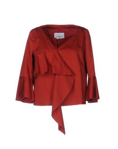 Shop Dondup Suit Jackets In Brick Red