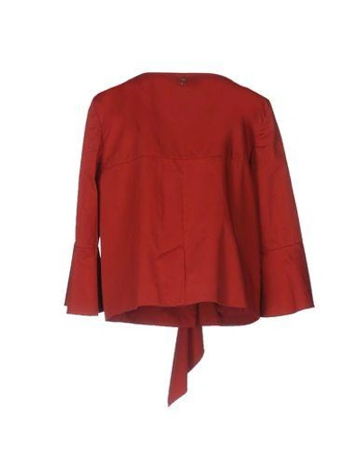 Shop Dondup Suit Jackets In Brick Red