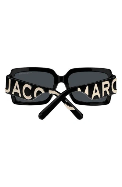 Marc Jacobs 55mm Gradient Rectangular Sunglasses In Blue