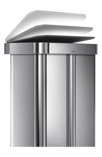 Simplehuman 58l Recycler Rectangular Step Can In Gray
