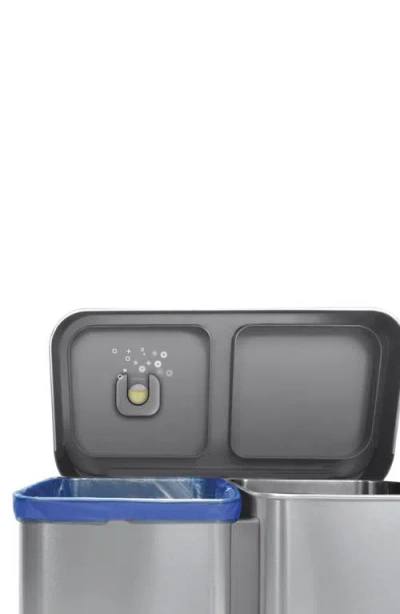 Simplehuman 58l Recycler Rectangular Step Can In Gray