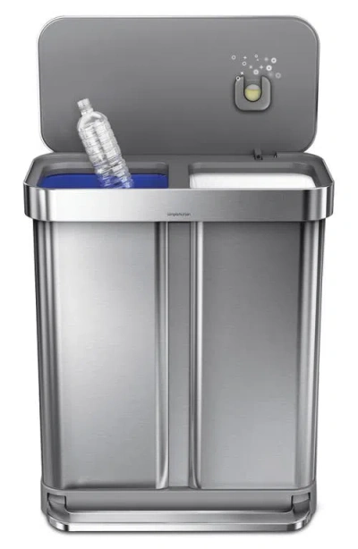 Simplehuman 58l Recycler Rectangular Step Can In Gray