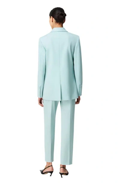 Another Tomorrow Relaxed Double Breasted Jacket In Blue